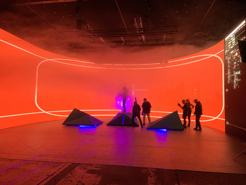 Studio de production virtuel pour tournage de clip musical