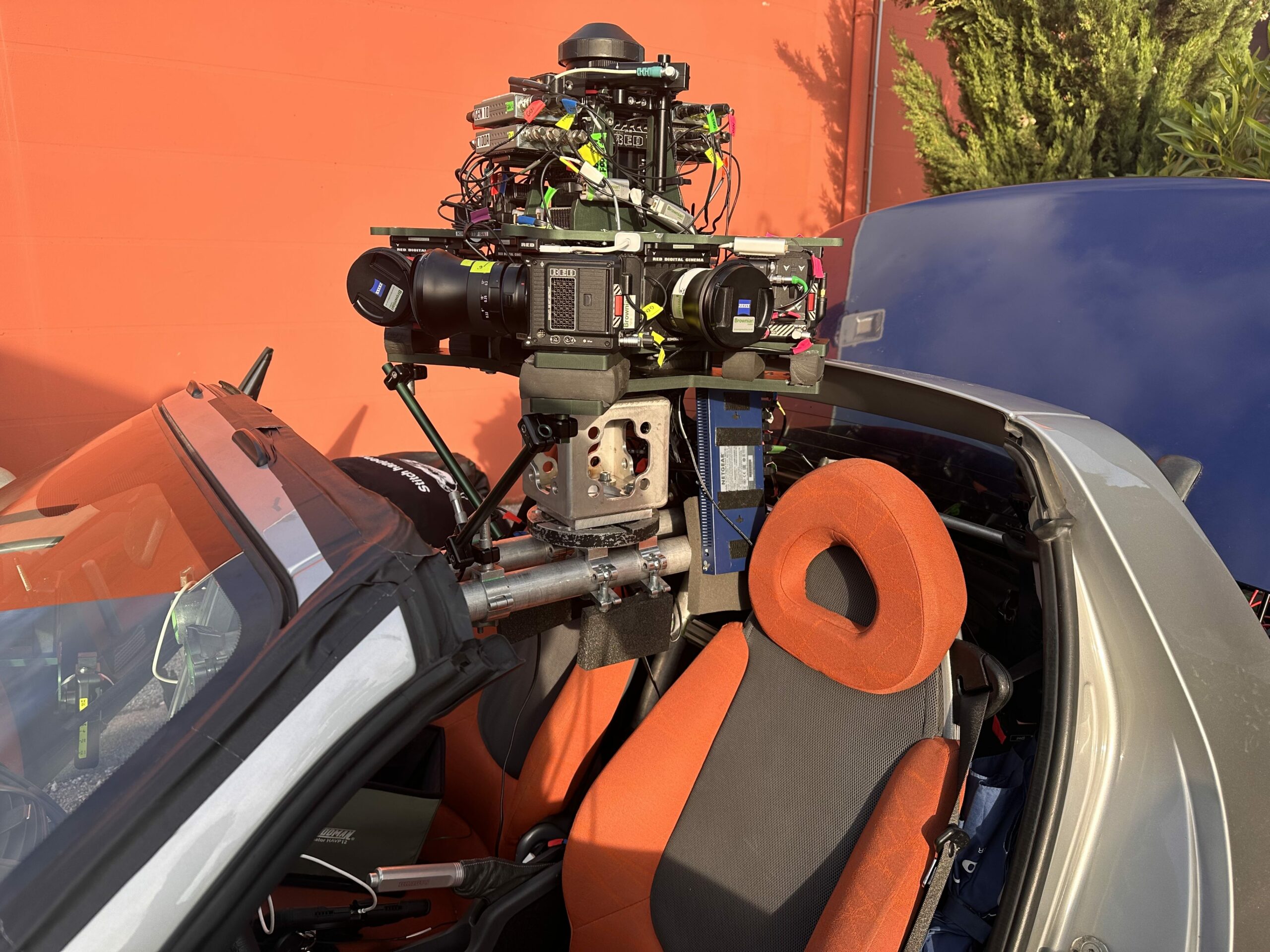 rigg camera smart roadster tournage pelure scenes rouling studio xr led