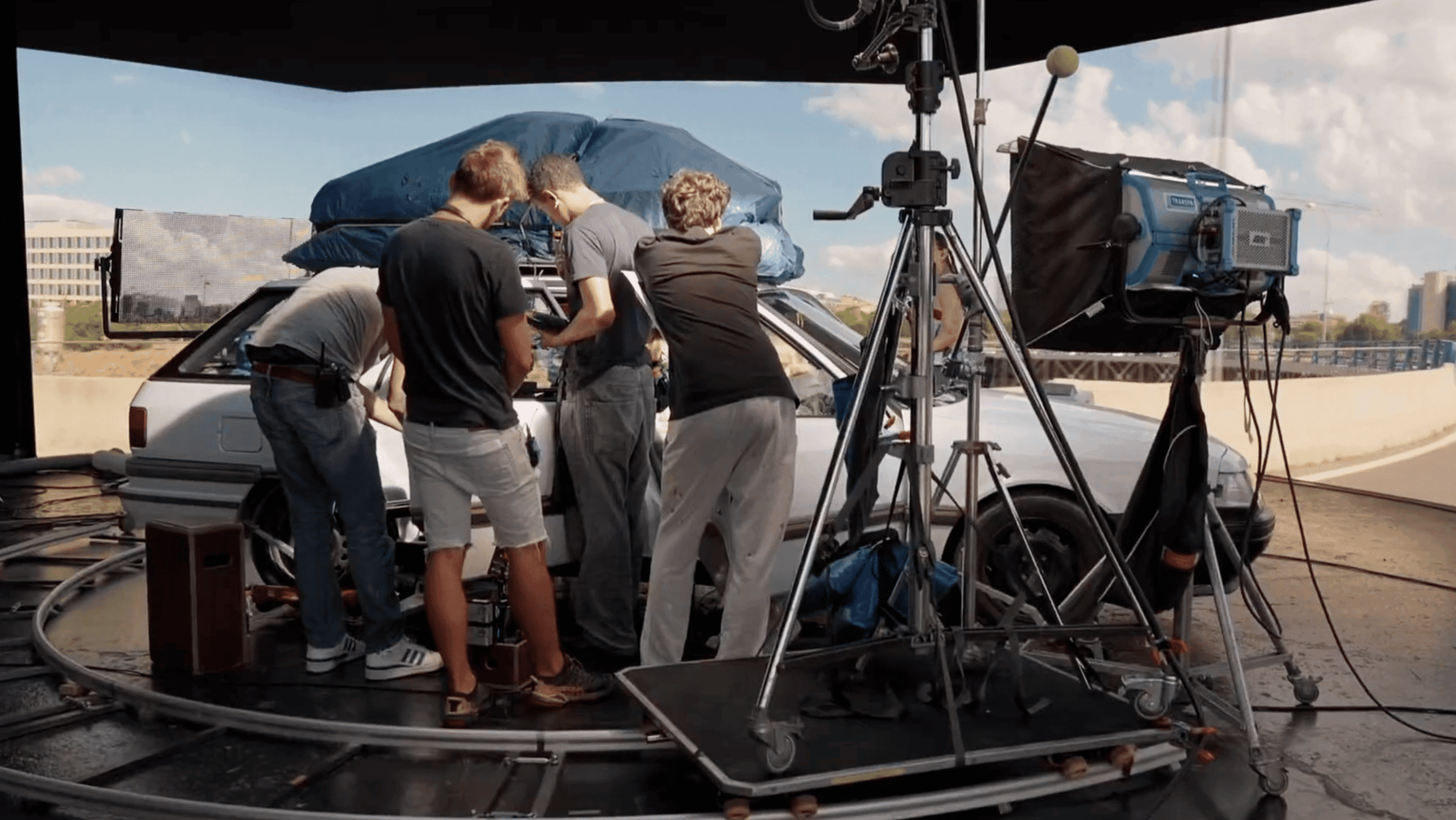 Production virtuelle tournage Sur la route de papa