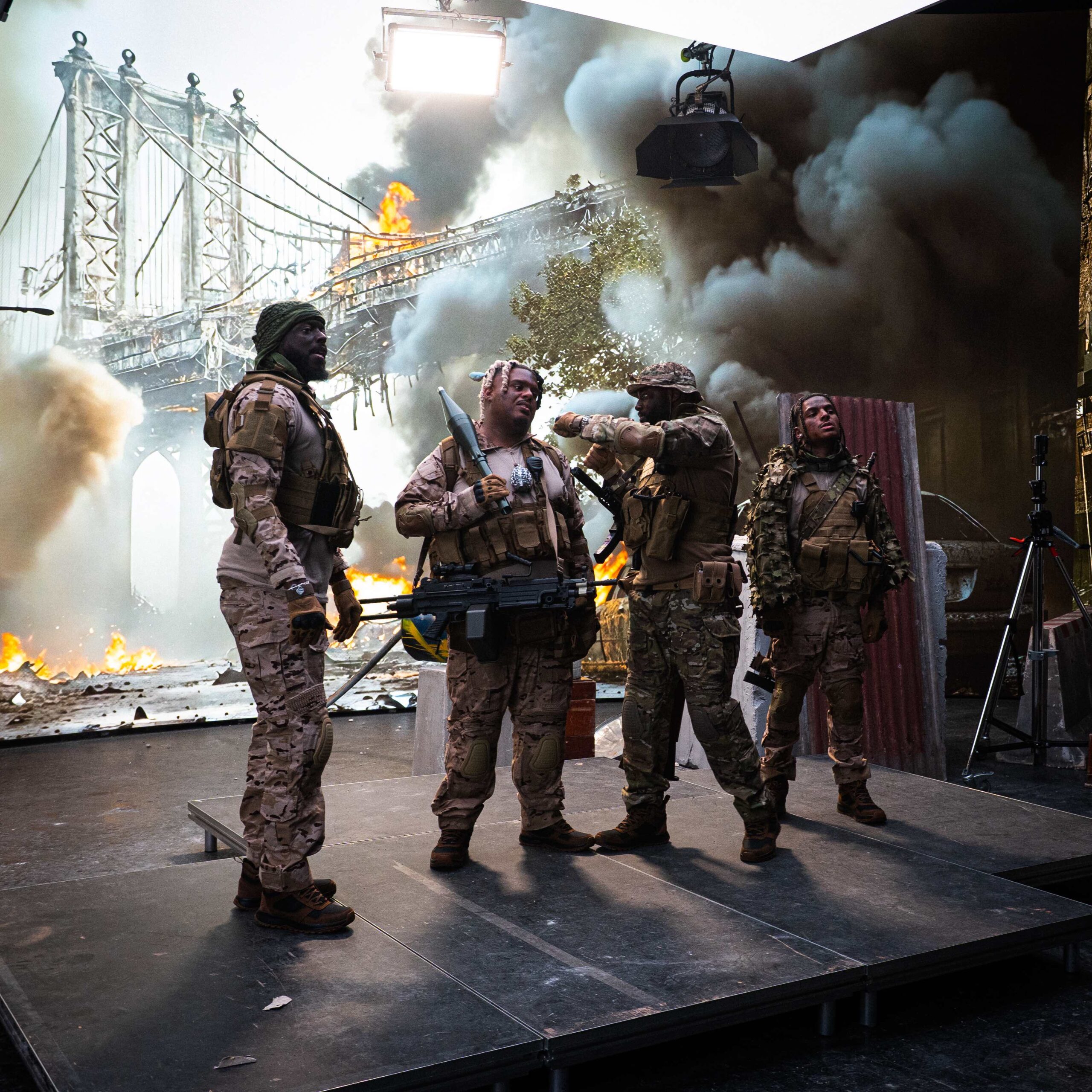 Naza Battlefield tournage clip en Production Virtuelle