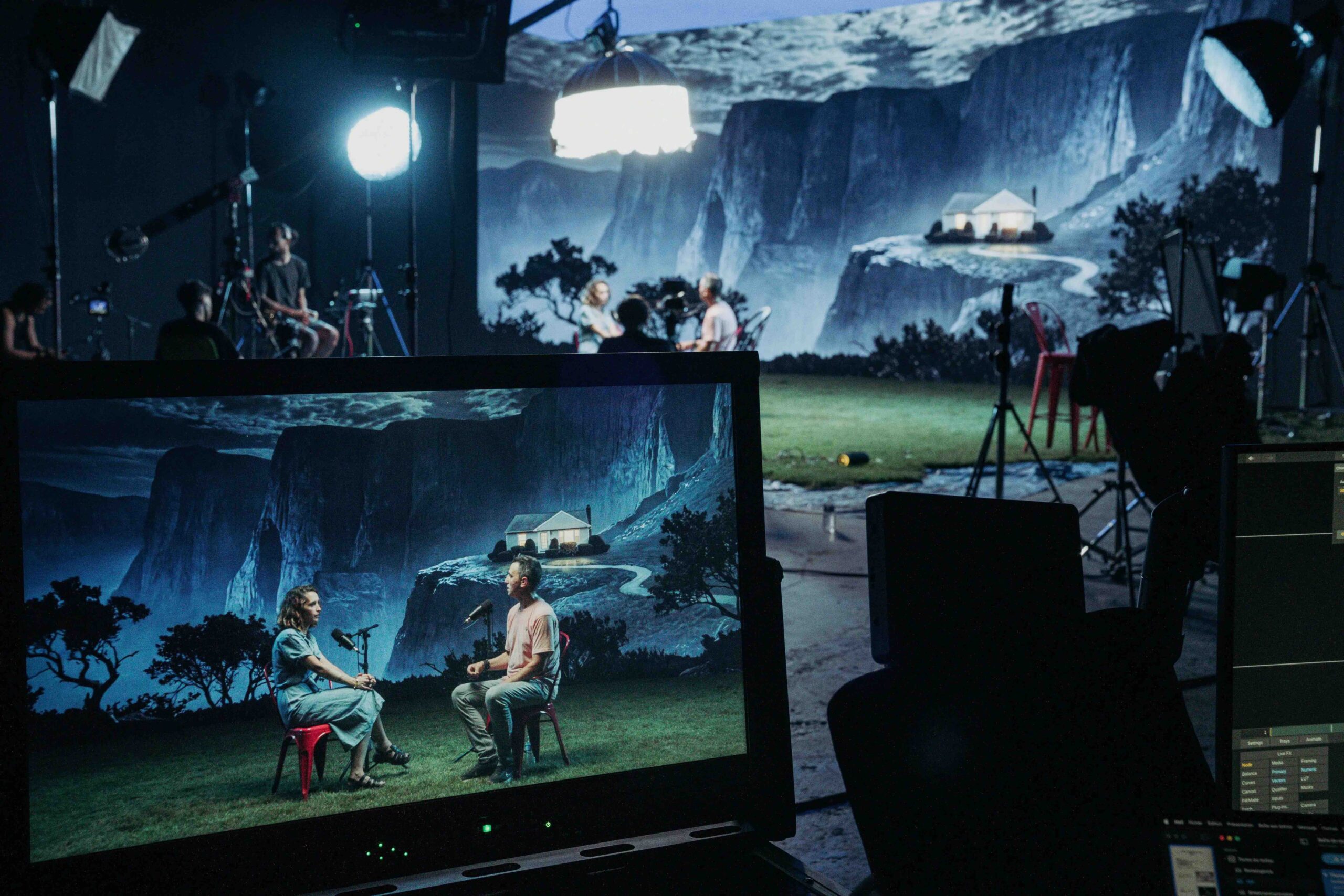 tournage emission youtube podcast humains tv media positif studio led vph 7